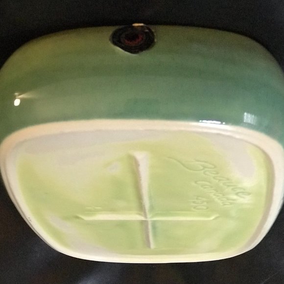 Vintage Beauceware Pottery Rectangle Green Planter - Picture 2 of 7